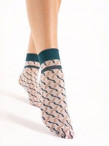 Fiore KICK OFF тонкие носки 20 ден с геометрическим рисунком