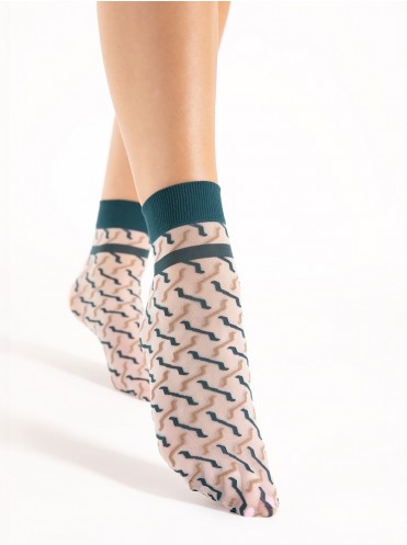 Fiore KICK OFF тонкие носки 20 ден с геометрическим рисунком
