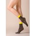 Gabriella Van черные носки в шахматную клетку с желтой резинкой