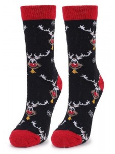 Marilyn ANGORA NO TERRY N37 новогодние носки с оленями