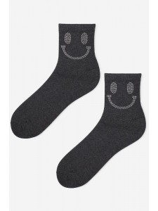 Marilyn SC SILVER SMILEY хлопковые носки со смайлами